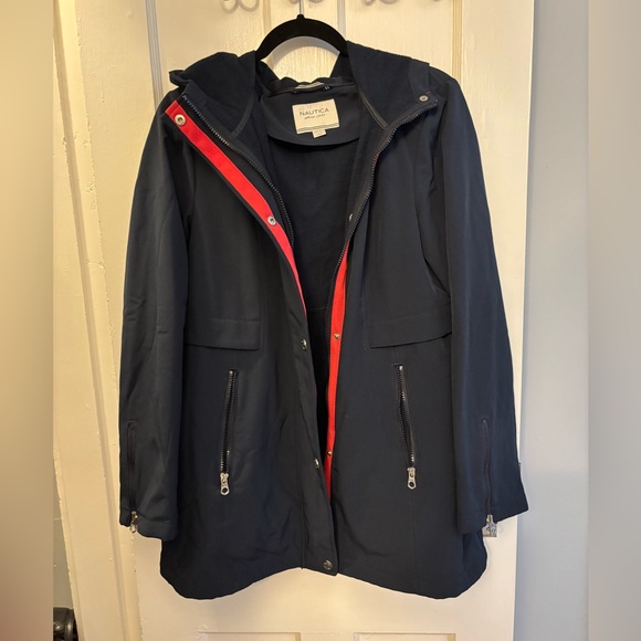 Nautica Jackets & Blazers - Nautica Navy Jacket with White Label Detail